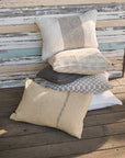 Eadie Coco Linen Cushion - White/Natural