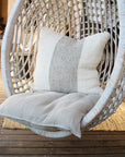 Eadie Coco Linen Cushion - White/Natural