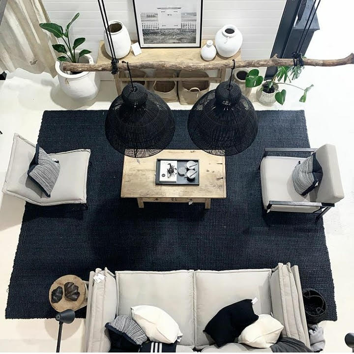 Zebra Graphite Jute Rug