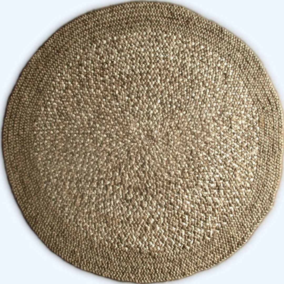 Zebra Westmore Braided Round Jute Rug