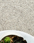 Coastal Loom Haystacks Round Rug - Silver