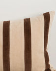 Baya Huxley Cushion - Natural/Chocolate
