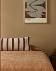 Baya Huxley Cushion - Natural/Chocolate