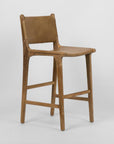 Kempsey Leather Backed Counter Stool - Toffee