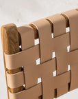Luka Leather & Teak Barstool Natural
