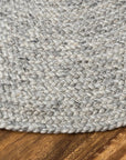 Coastal Loom Haystacks Round Rug - Pewter