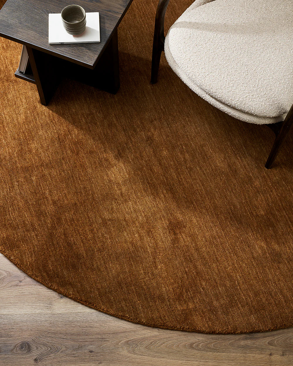 Baya Sandringham Pecan NZ Wool Round Rug