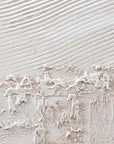 Sea Foam Framed Painting - White