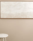 Sea Foam Framed Painting - White