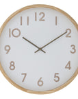 Leonard Wall Clock - Natural/White