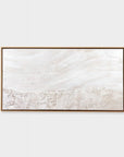 Sea Foam Framed Painting - White