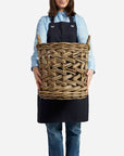 Wicka Lido Round Herringbone Kubu Basket