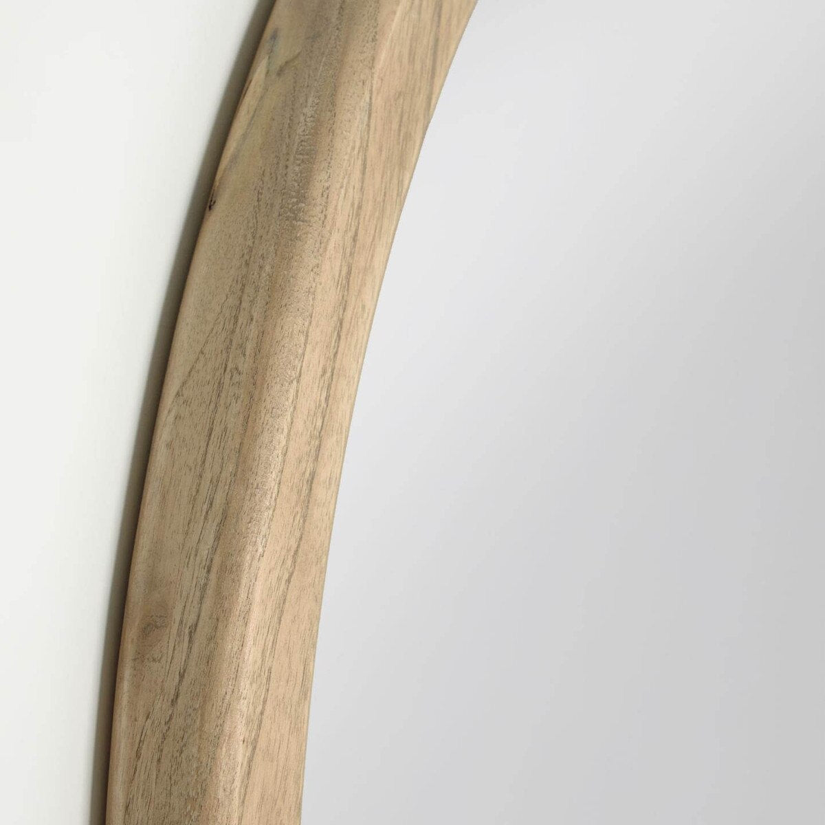 Retreat Round Timber Mirror