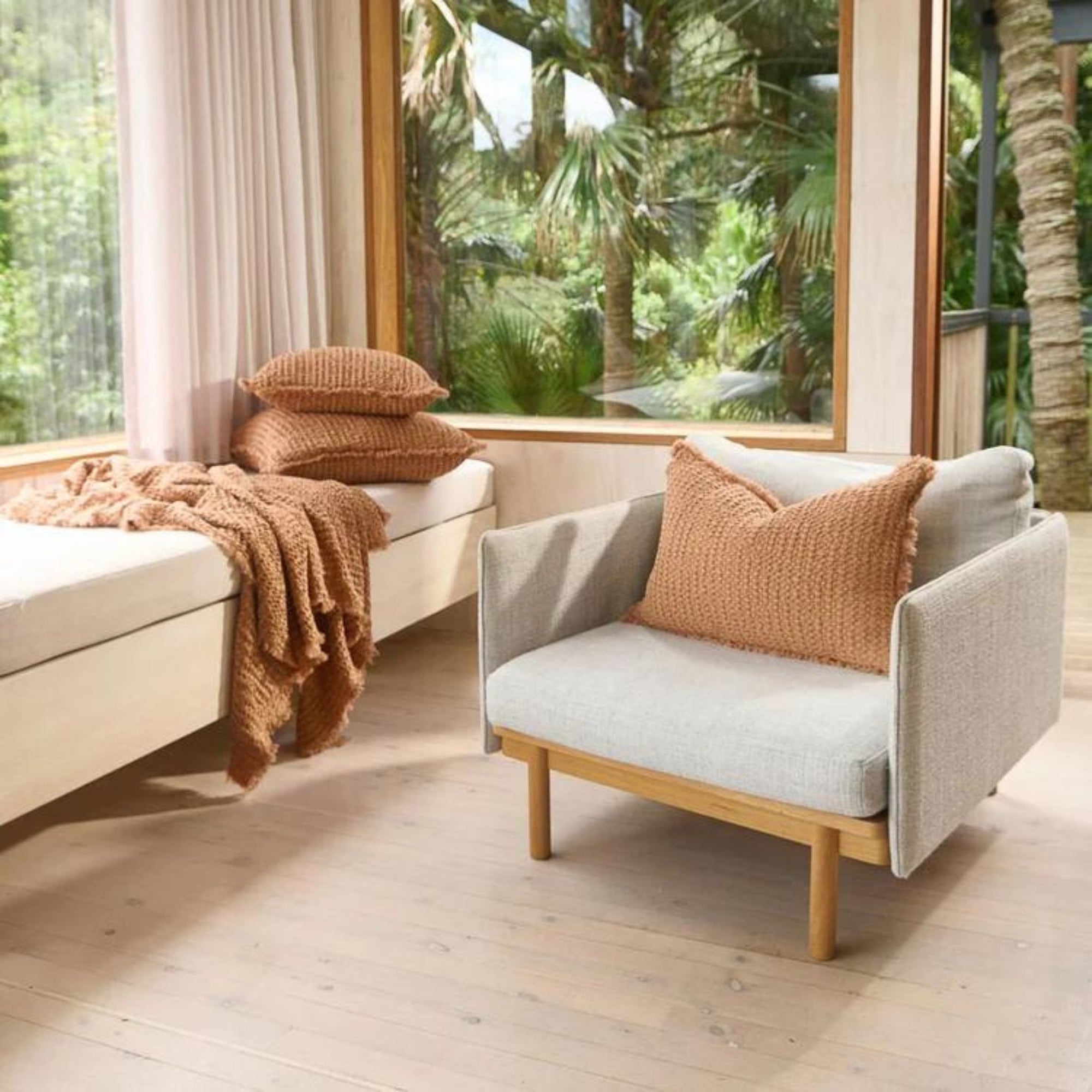 Eadie Element Cushion - Ochre