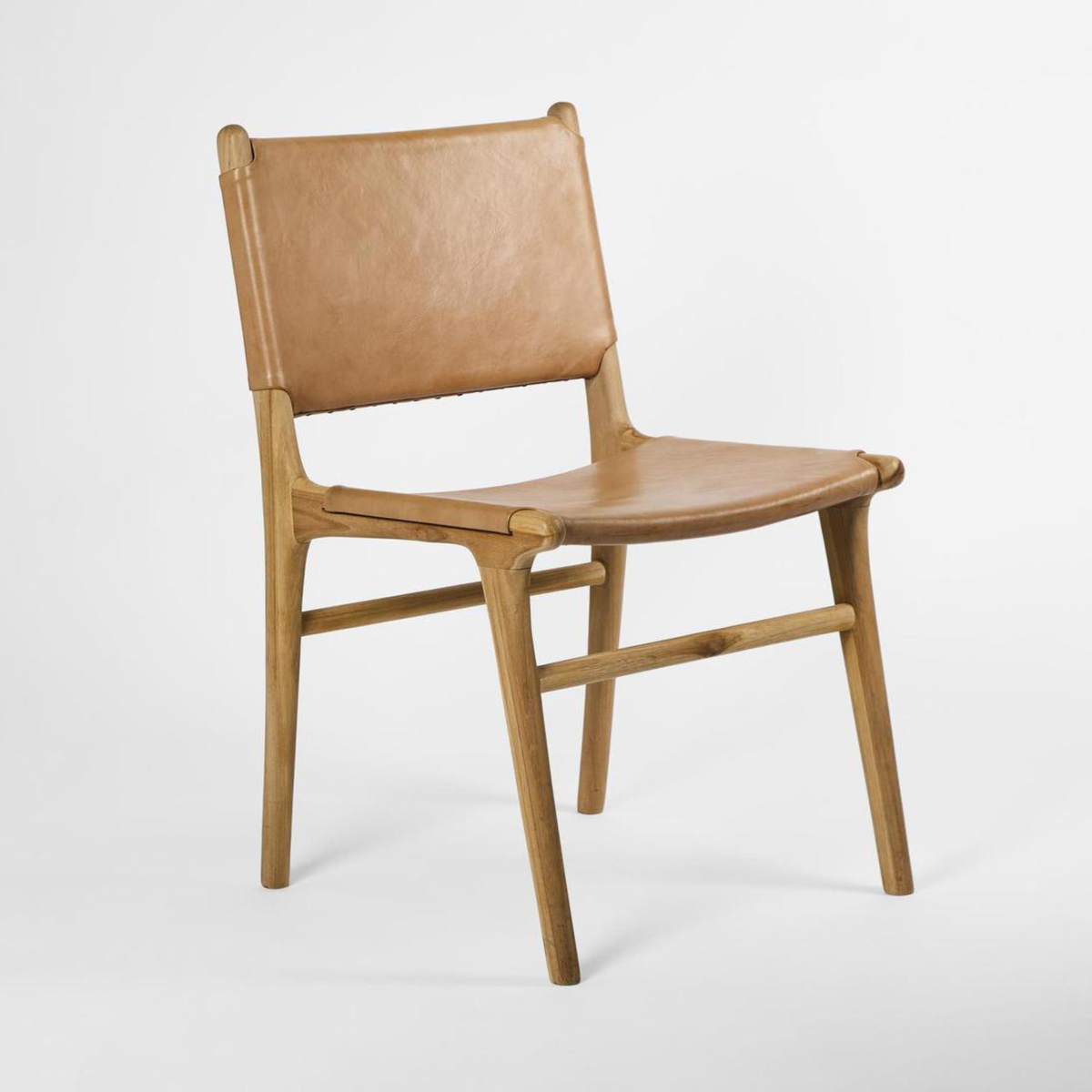 Kempsey Leather Backed Dining Chair - Toffee