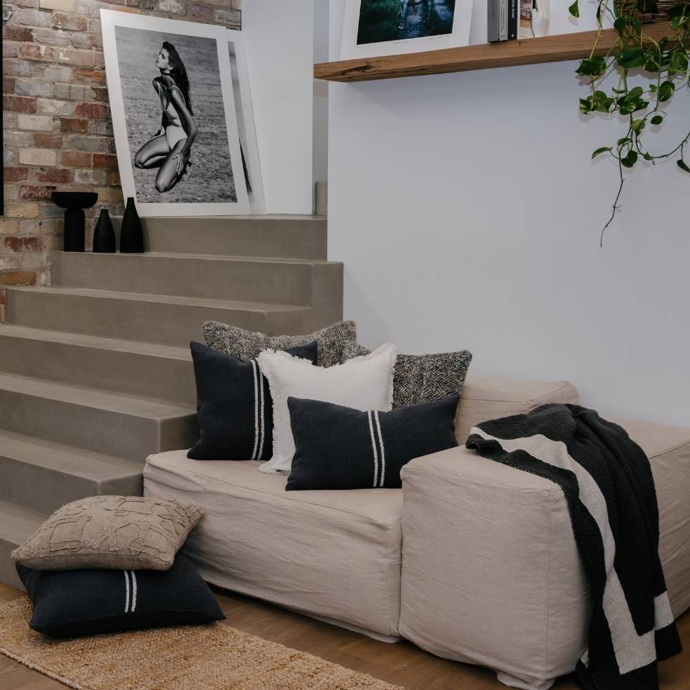 Eadie Wabi Recycled Linen Cushion