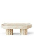 Column Tray - Oval / Travertine