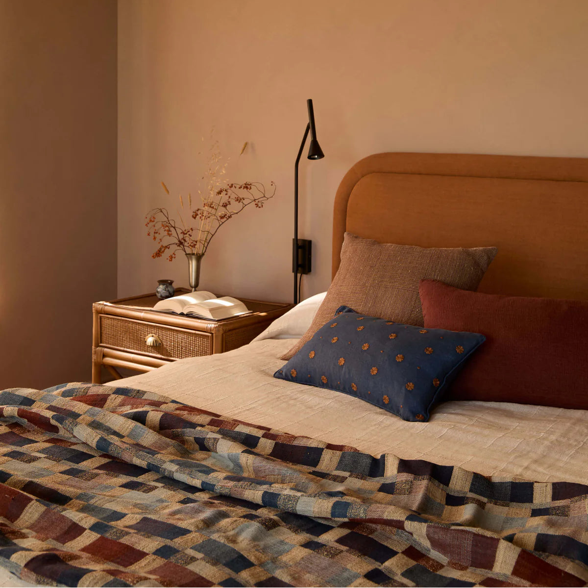 Bonita Indigo Pure Linen Cushion