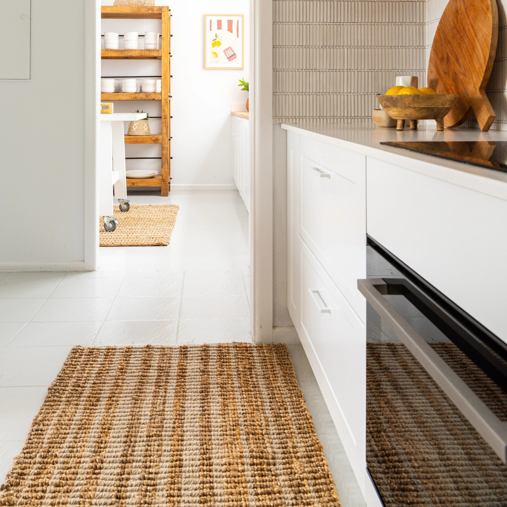 Zebra Lewis Self Stripe Wool &amp; Jute Runner