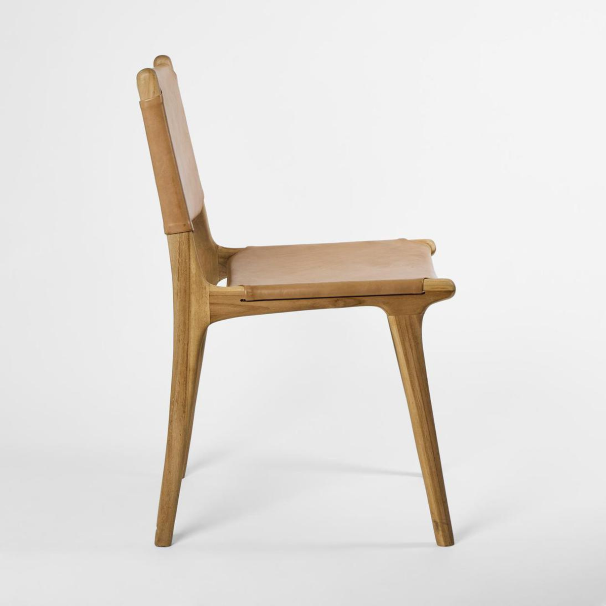 Kempsey Leather Backed Dining Chair - Toffee