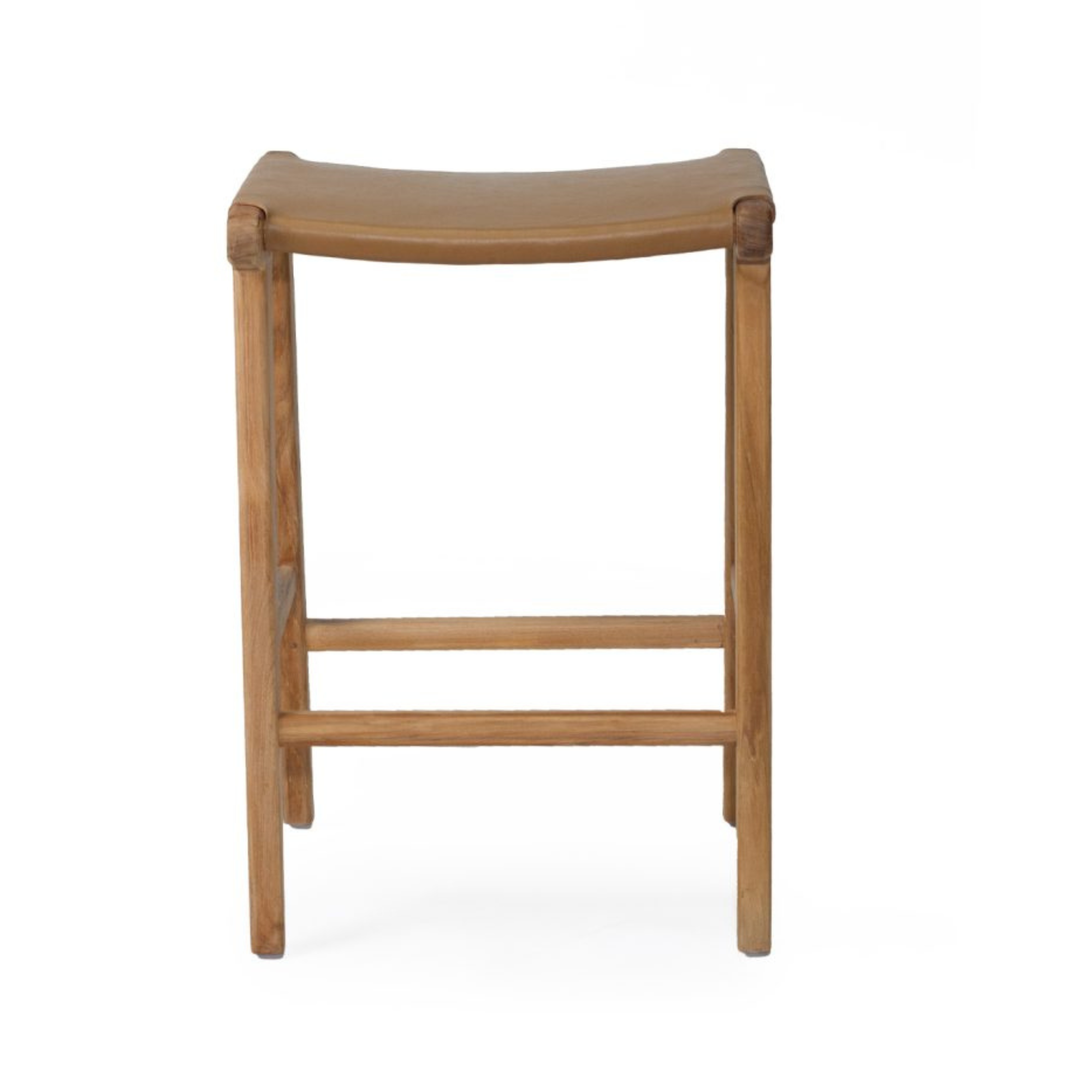 Paloma Flat Leather Saddle Stool