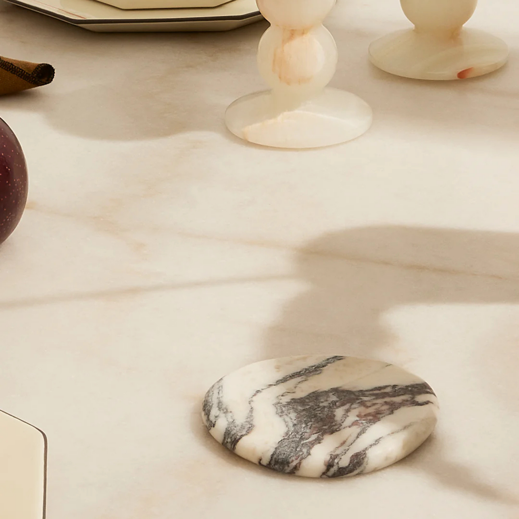 Stone Coaster Set - Calacatta Viola