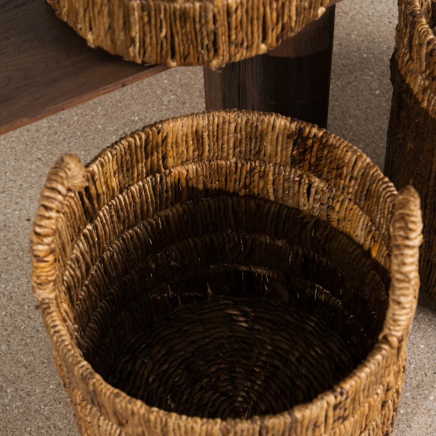 Neri Lineal Texture Banana Leaf Basket