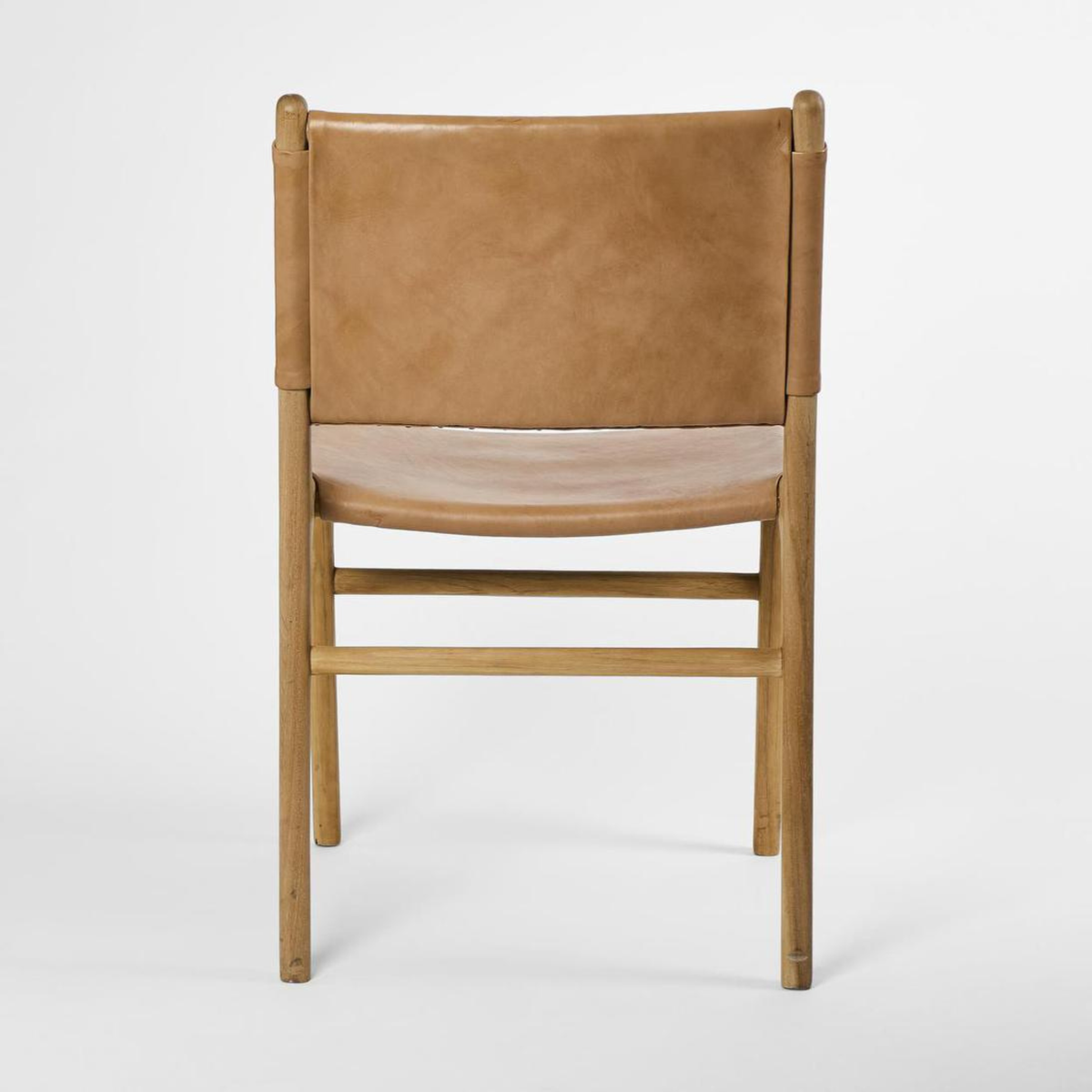 Kempsey Leather Backed Dining Chair - Toffee