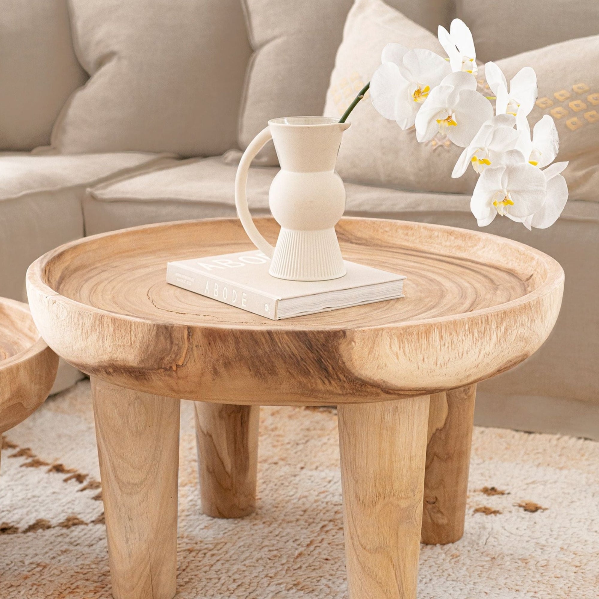 Uniqwa Collections Tamale Low Side Table - Natural
