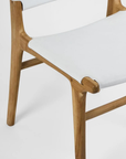 Kempsey Leather Backed Dining Chair - White
