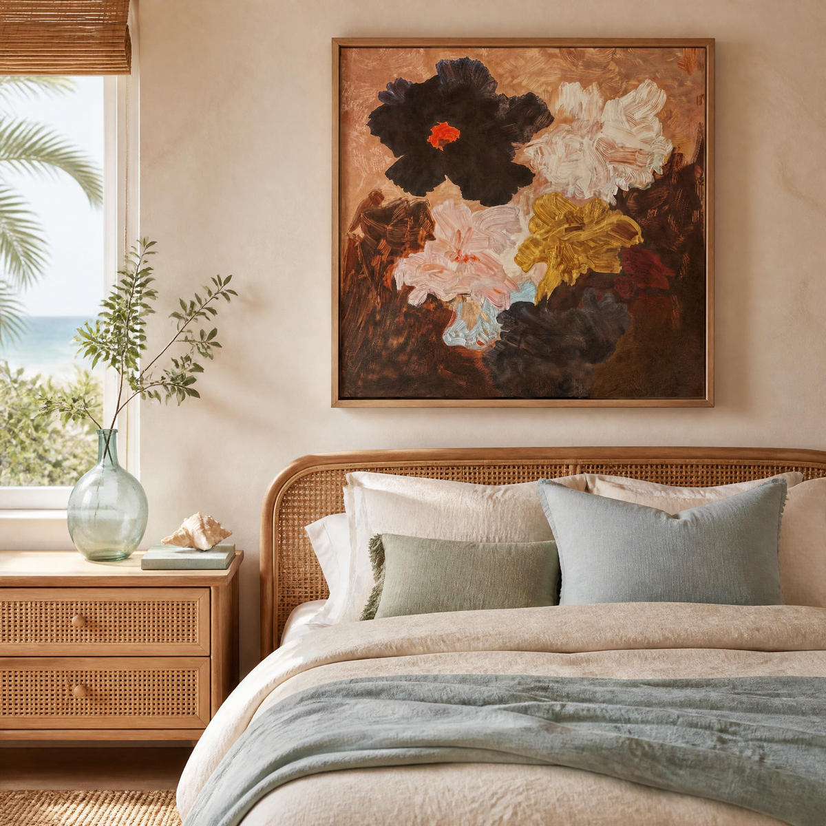 Golden Hour Blooms Canvas Art Print