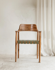 Vivica Dining Chair - Olive Leather