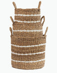 Wicka Southsea Banded Round Basket