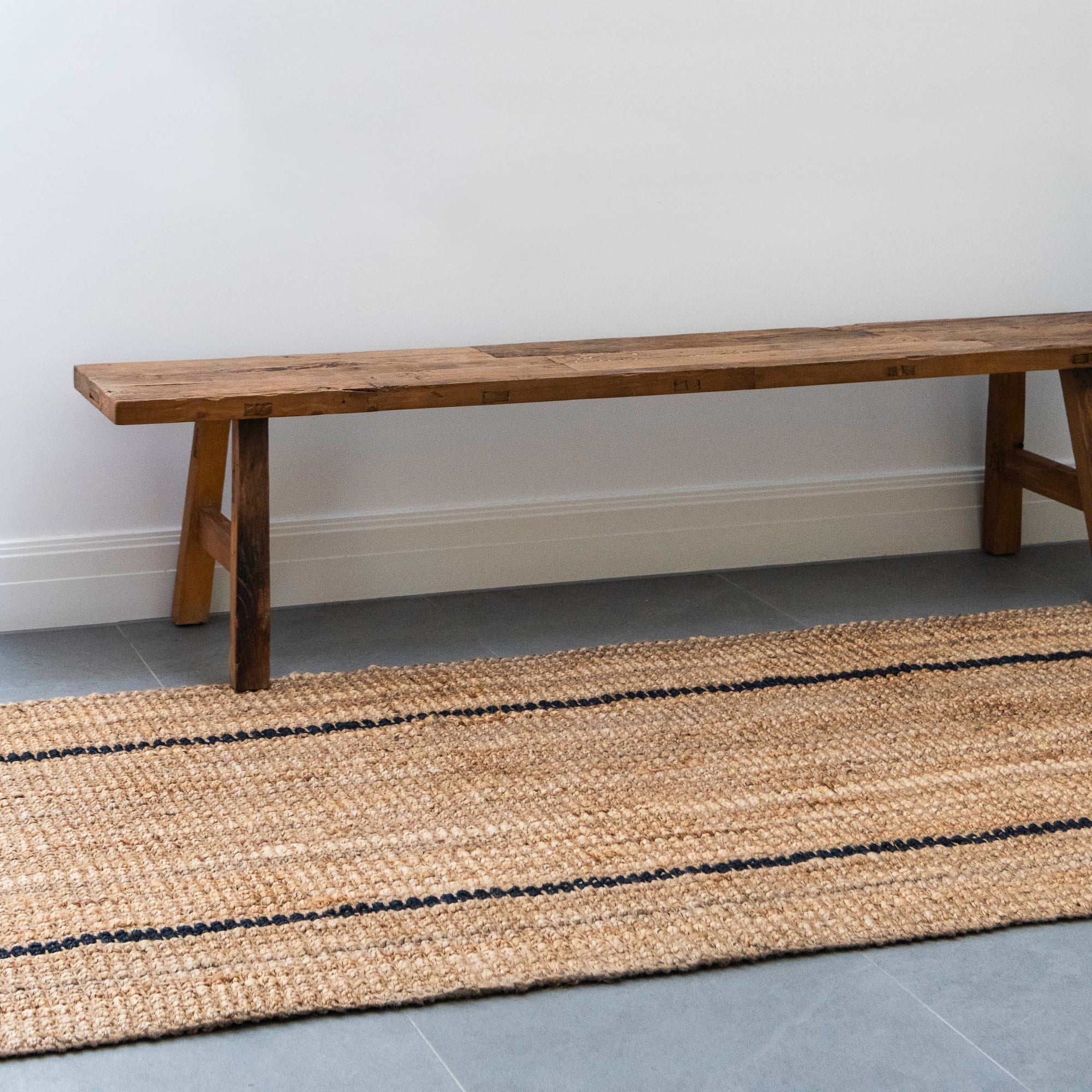 Zebra Bailey Stripe Jute Runner