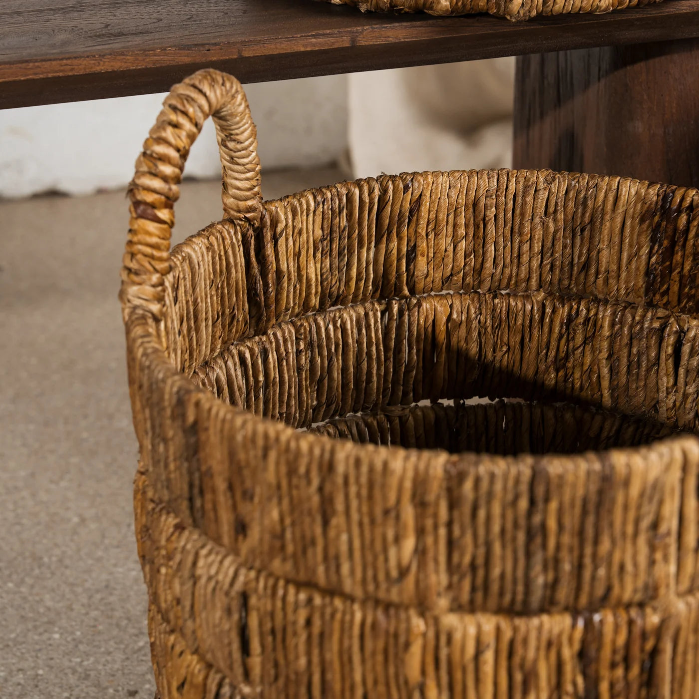 Neri Lineal Texture Banana Leaf Basket