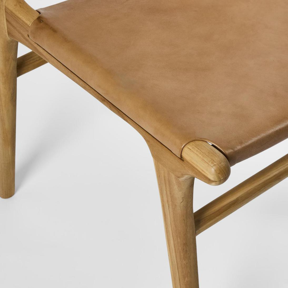 Kempsey Leather Backed Dining Chair - Toffee