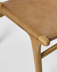 Kempsey Leather Backed Dining Chair - Toffee