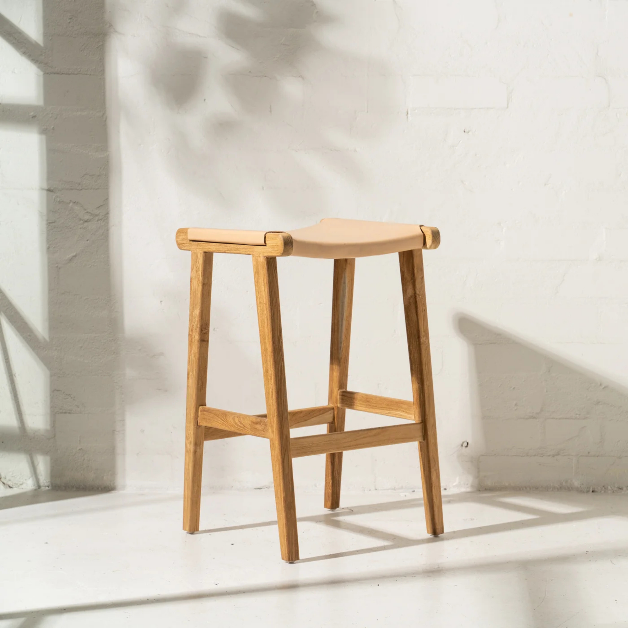 Avel Natural Leather Barstool