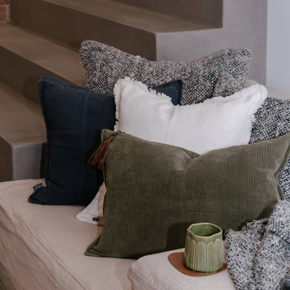 Eadie Wabi Recycled Linen Cushion