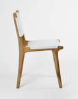 Kempsey Leather Backed Dining Chair - White