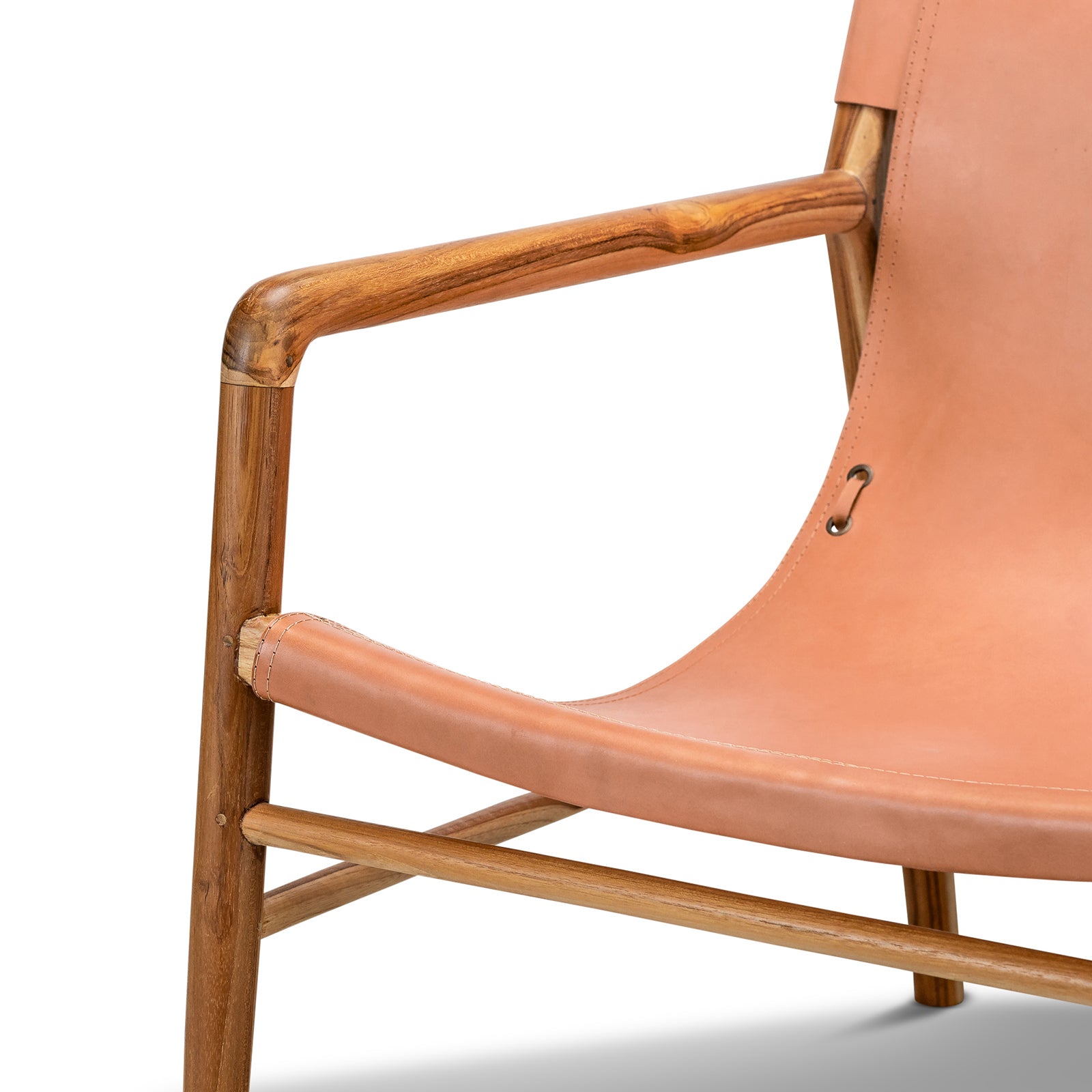 Shore Leather Sling Chair - Natural Tan