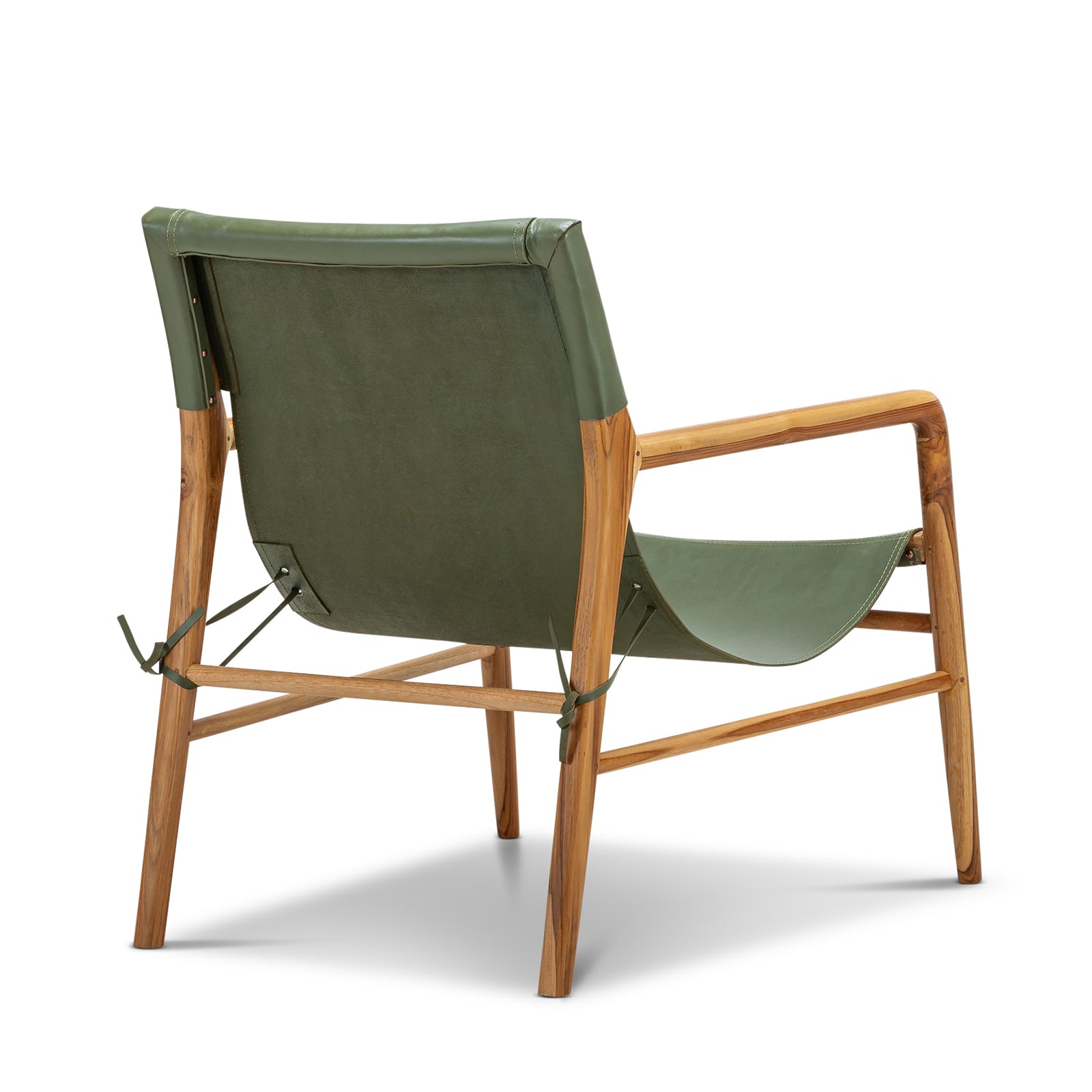 Shore Leather Sling Chair - Olive