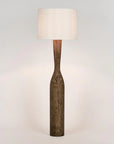 Callum Timber Floor Lamp with Linen Shade