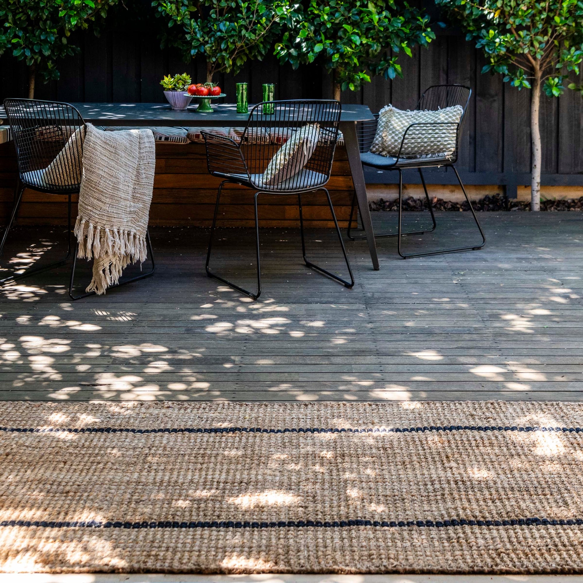 Zebra Bailey Stripe Jute Runner