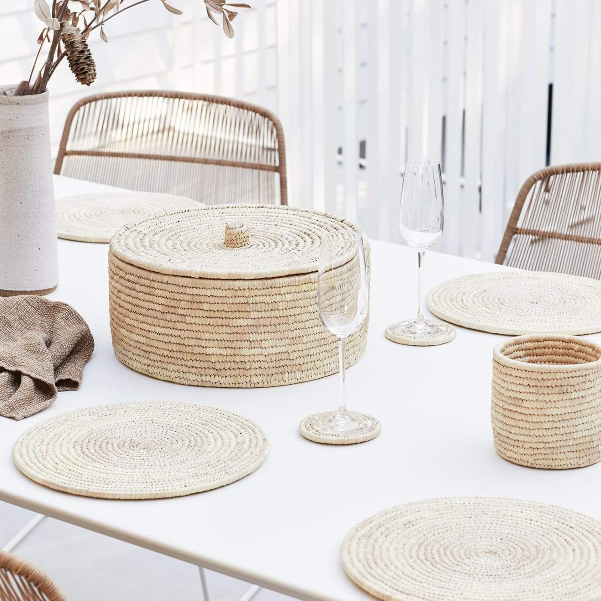 Round Palm Fibre Coasters by The Dharma Door