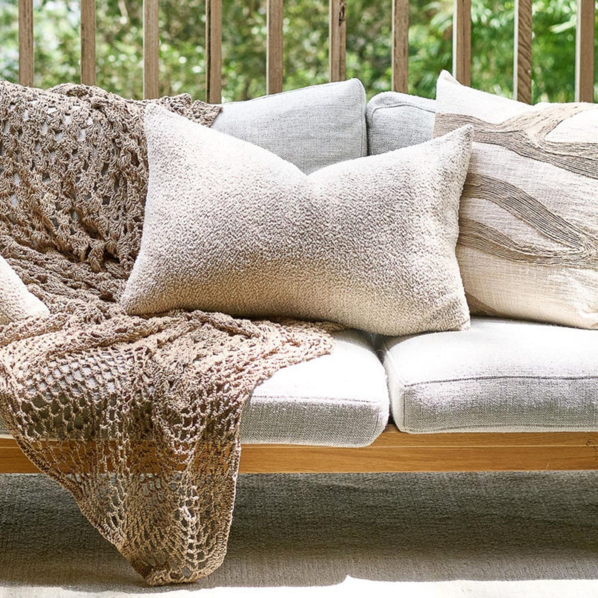 Eadie Sand Cushion - Ivory