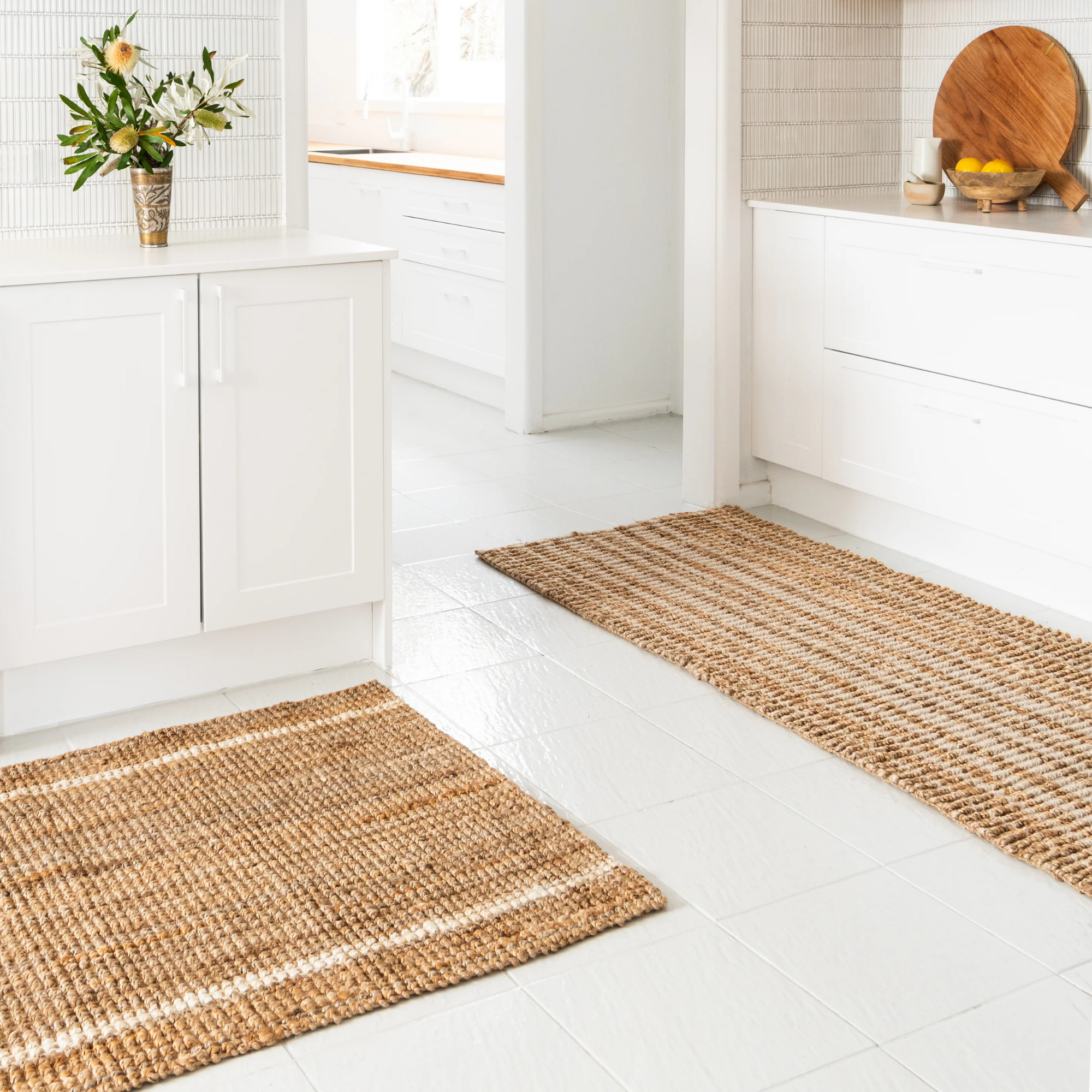 Zebra Lewis Self Stripe Wool &amp; Jute Runner
