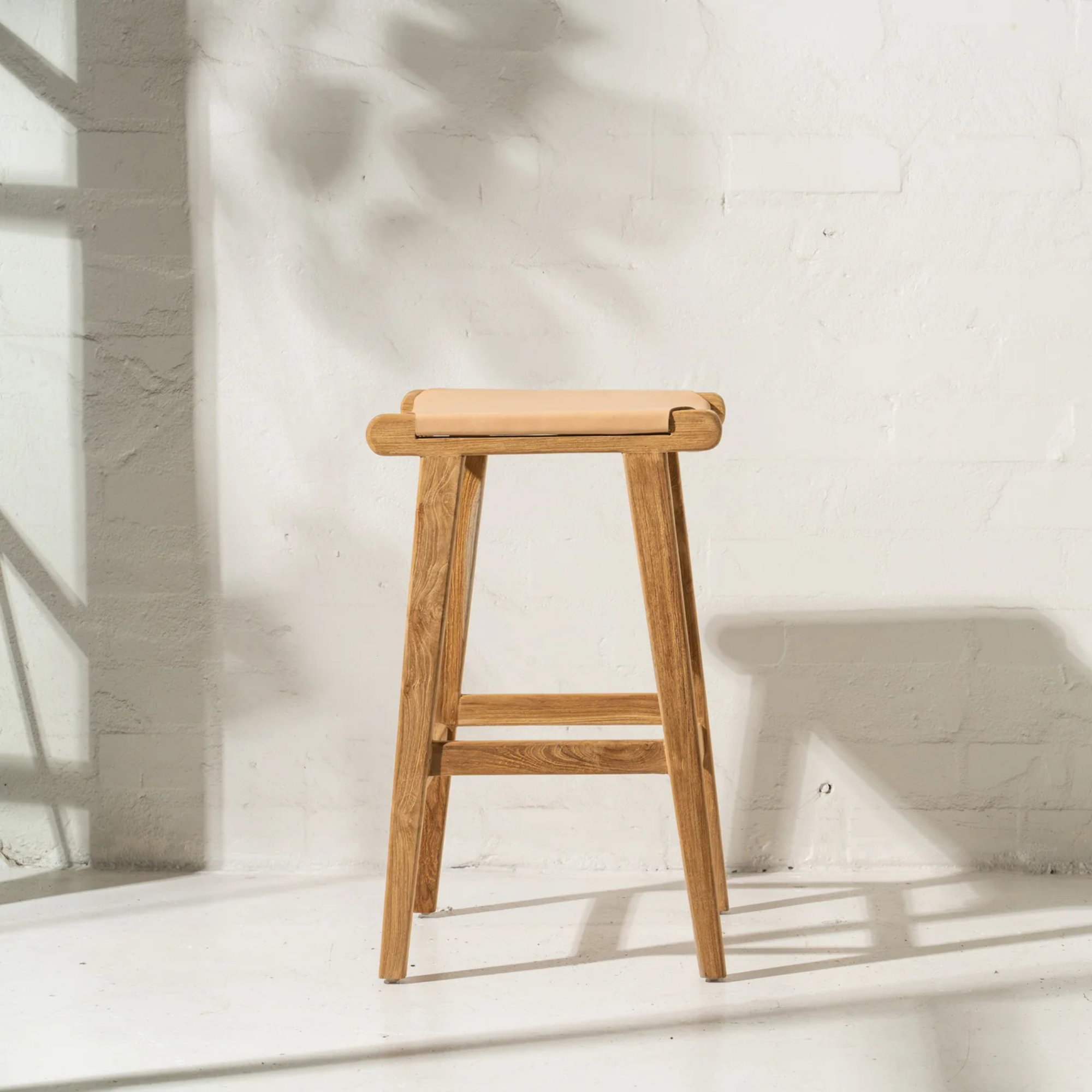 Avel Natural Leather Barstool