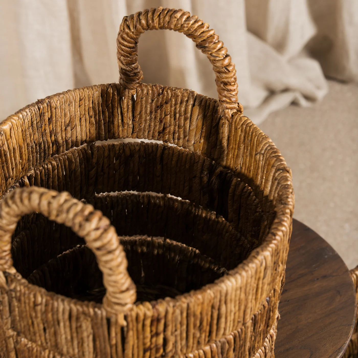 Neri Lineal Texture Banana Leaf Basket