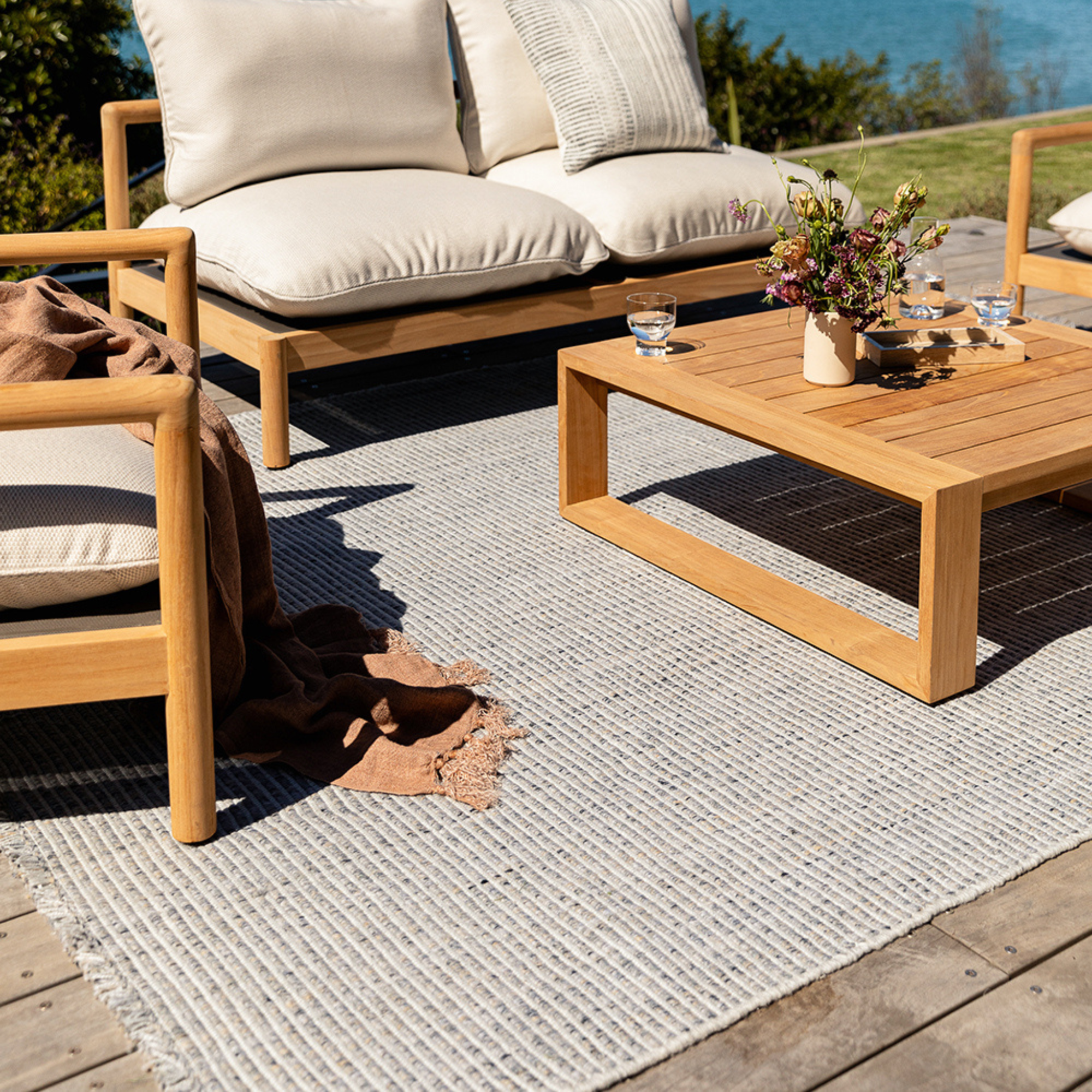 Baya Rhodes Slate In/Outdoor Rug